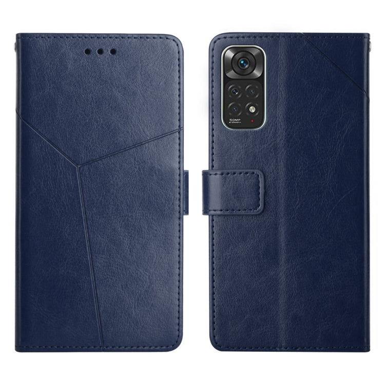 For Xiaomi Redmi Note 11 Global Y Stitching Horizontal Flip Leather Phone Case