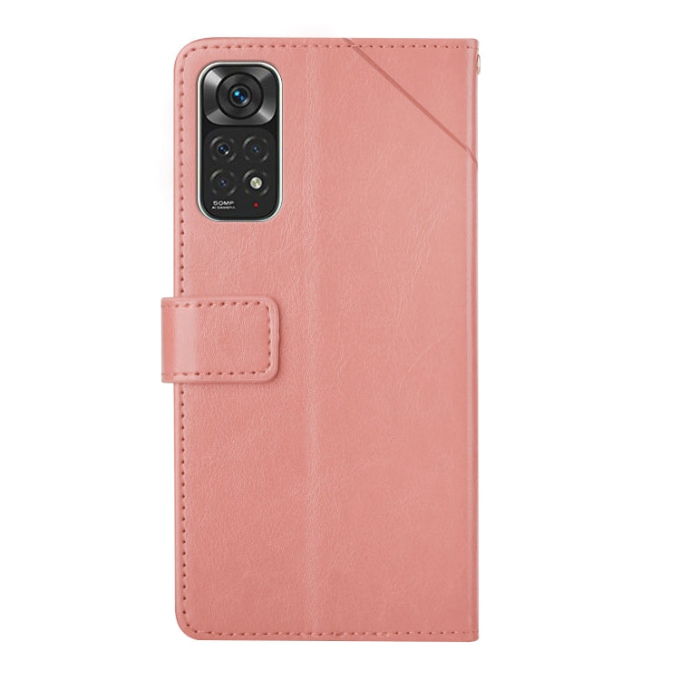 For Xiaomi Redmi Note 11 Global Y Stitching Horizontal Flip Leather Phone Case