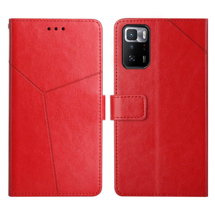 For Xiaomi Redmi Note 10 Pro 5G / Poco X3 GT Y Stitching Horizontal Flip Leather Phone Case