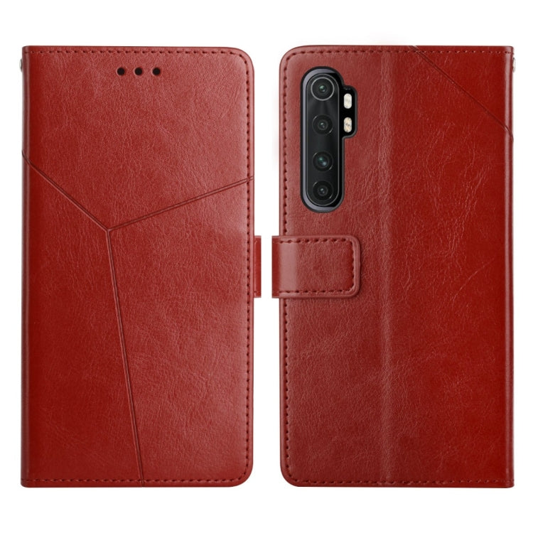 For Xiaomi Mi Note 10 Lite Y Stitching Horizontal Flip Leather Phone Case