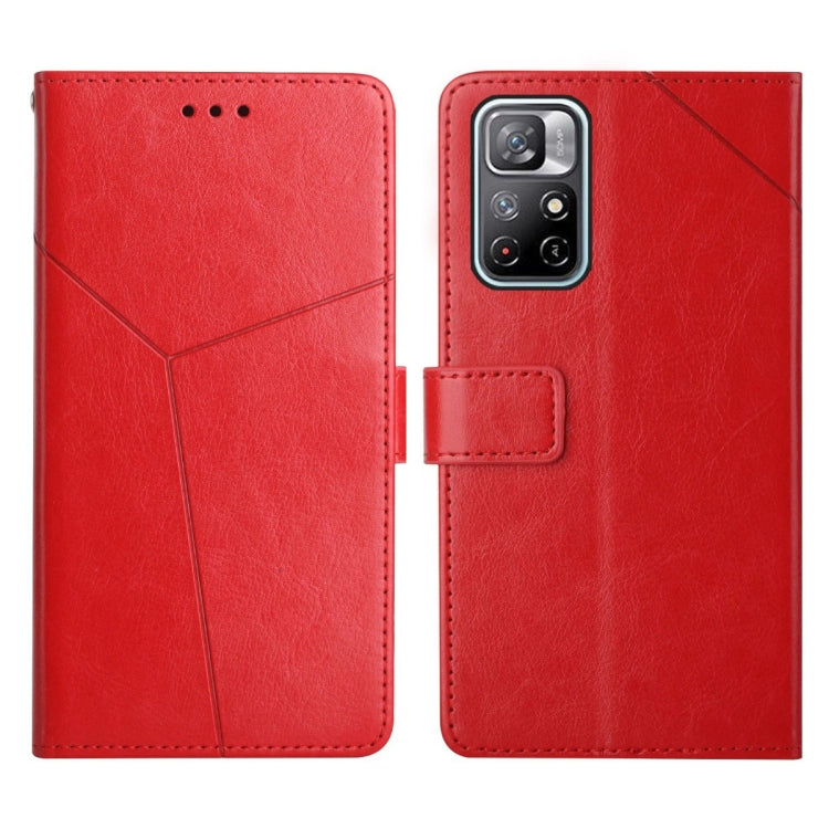 For Xiaomi Poco M4 Pro 5G Y Stitching Horizontal Flip Leather Phone Case