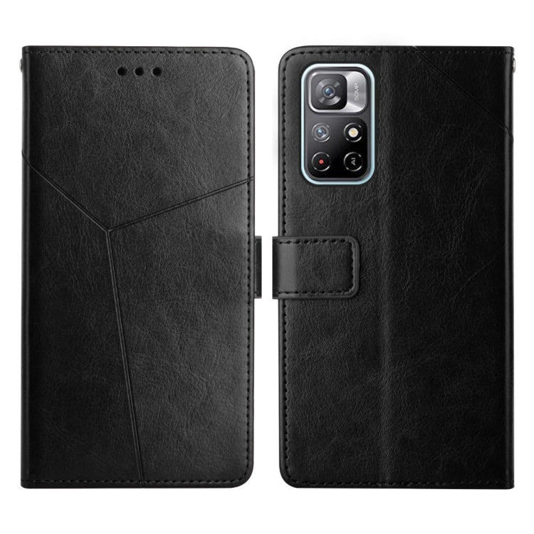 For Xiaomi Poco M4 Pro 5G Y Stitching Horizontal Flip Leather Phone Case