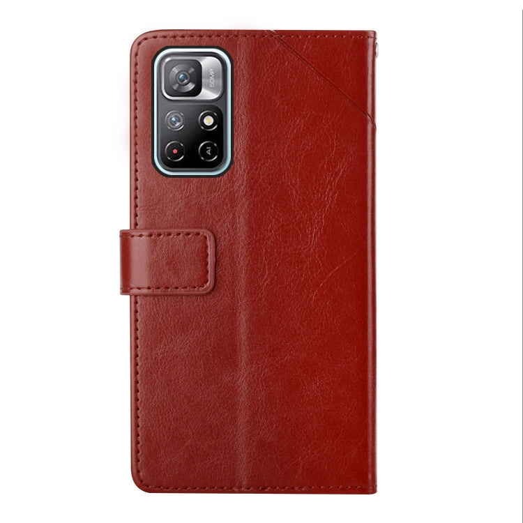 For Xiaomi Poco M4 Pro 5G Y Stitching Horizontal Flip Leather Phone Case