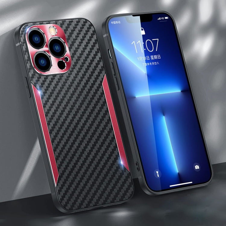 For iPhone 13 Pro Max Carbon Fiber PC + TPU Phone Case