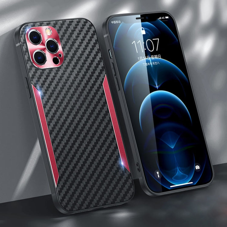For iPhone 12 Pro Carbon Fiber PC + TPU Phone Case