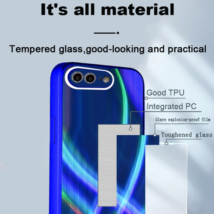 Cross S Texture TPU + Tempered Glass Phone Case For iPhone 8 Plus / 7 Plus