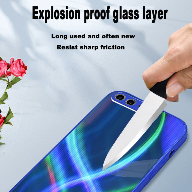 Cross S Texture TPU + Tempered Glass Phone Case For iPhone 8 Plus / 7 Plus