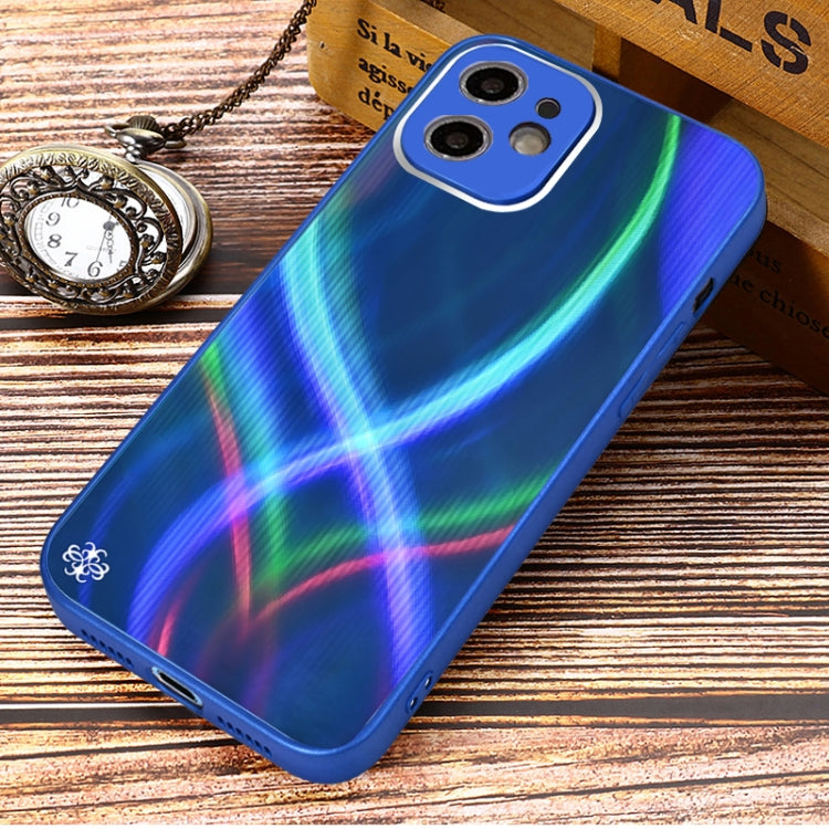 For iPhone 12 Cross S Texture TPU + Tempered Glass Phone Case