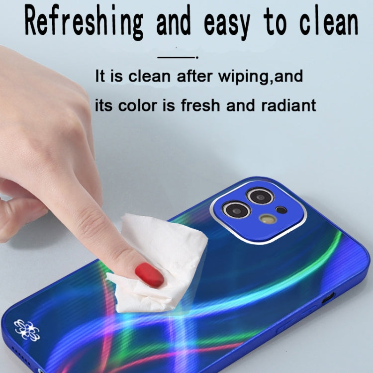 For iPhone 12 Cross S Texture TPU + Tempered Glass Phone Case