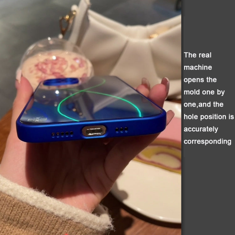 For iPhone 13 Cross S Texture TPU + Tempered Glass Phone Case