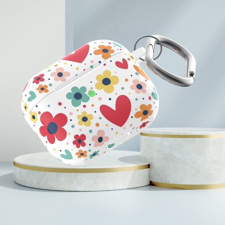 D Series Silicone Printed Flower Wireless Earphone Protective Case For AirPods 3