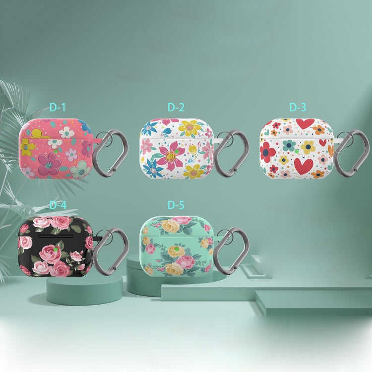 D Series Silicone Printed Flower Wireless Earphone Protective Case For AirPods 3