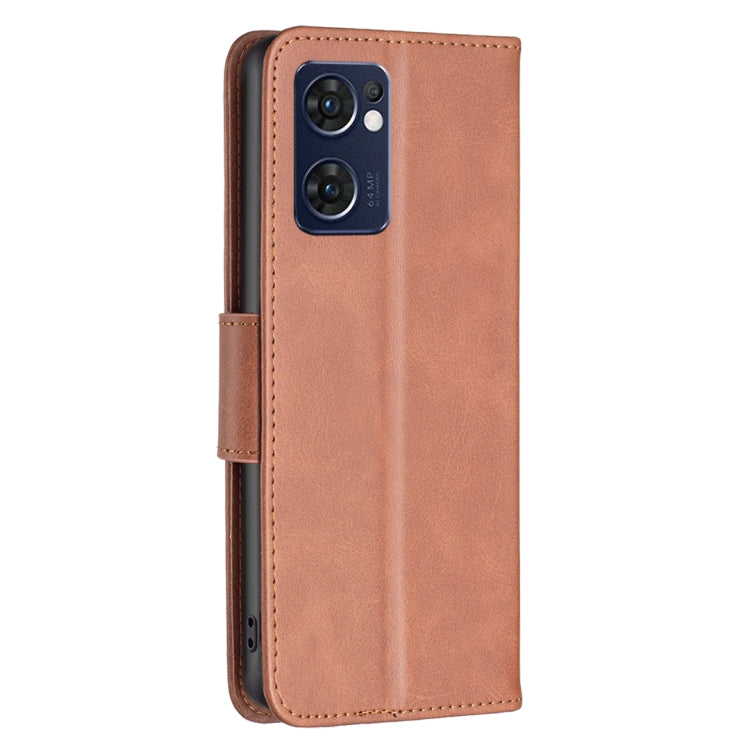For OPPO Reno7 5G/Find X5 Lite Lambskin Texture Leather Phone Case