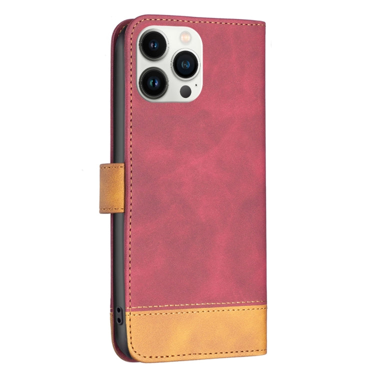 For iPhone 13 Pro Max BF11 Color Matching Skin Feel Leather Phone Case