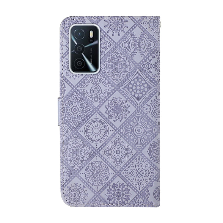 For OPPO A16 Ethnic Style Embossed Pattern Leather Phone Case