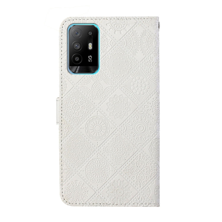 For OPPO A94 5G Ethnic Style Embossed Pattern Leather Phone Case
