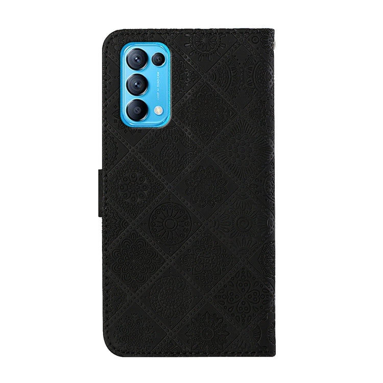 For OPPO Reno5 5G Ethnic Style Embossed Pattern Leather Phone Case