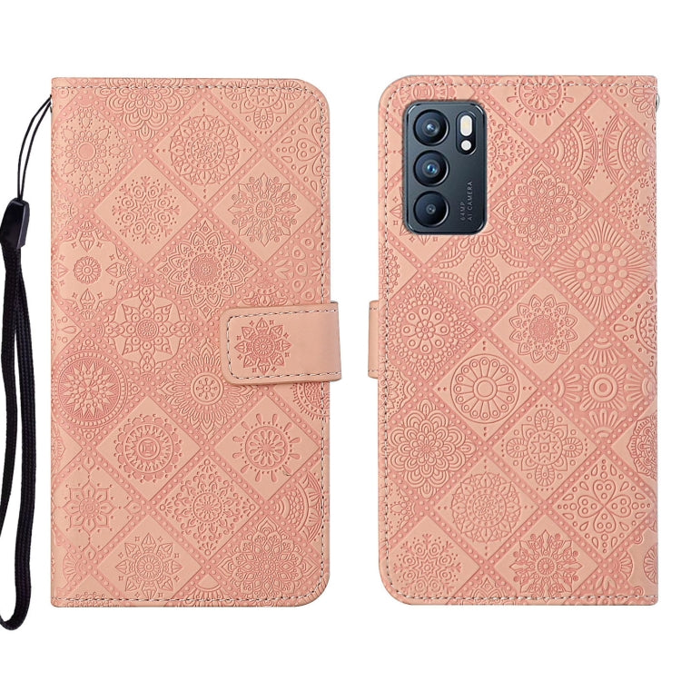 For OPPO Reno6 5G Ethnic Style Embossed Pattern Leather Phone Case