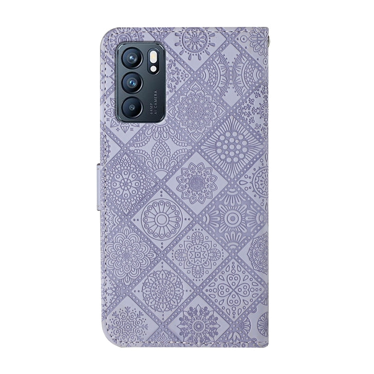For OPPO Reno6 5G Ethnic Style Embossed Pattern Leather Phone Case
