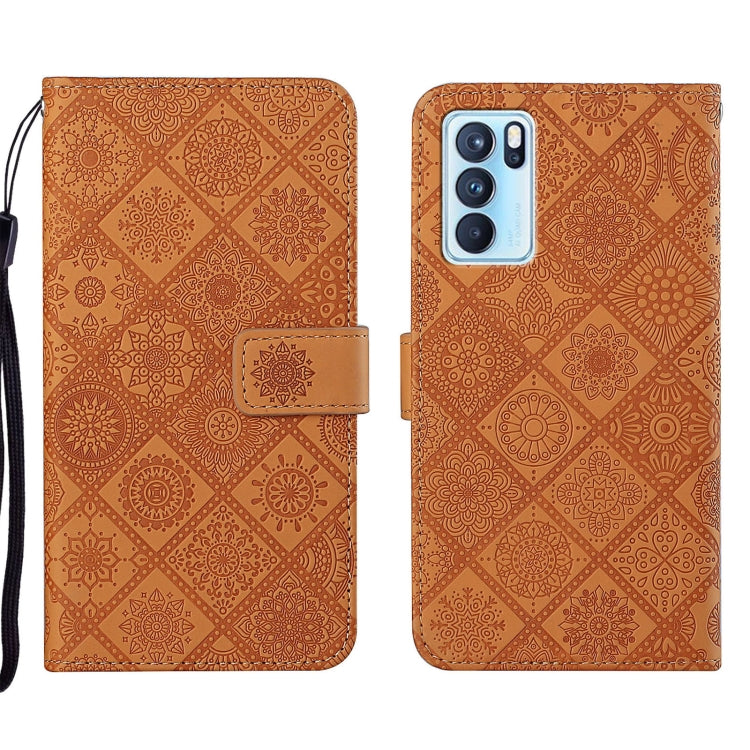 For OPPO Reno6 Pro 5G Ethnic Style Embossed Pattern Leather Phone Case