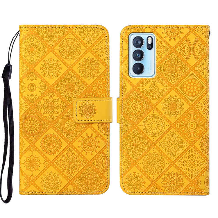 For OPPO Reno6 Pro 5G Ethnic Style Embossed Pattern Leather Phone Case