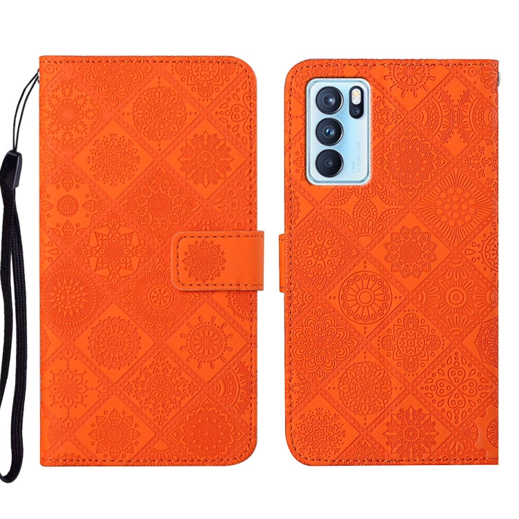For OPPO Reno6 Pro 5G Ethnic Style Embossed Pattern Leather Phone Case
