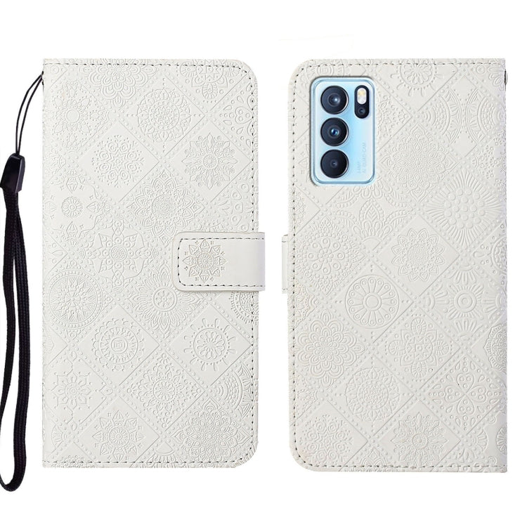 For OPPO Reno6 Pro 5G Ethnic Style Embossed Pattern Leather Phone Case