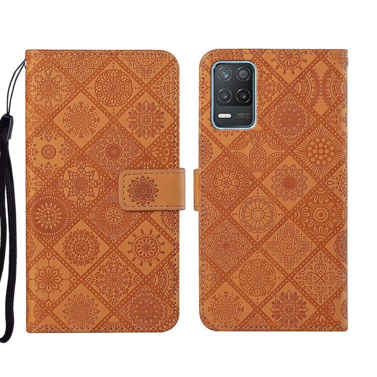 For OPPO Realme 8 5G Ethnic Style Embossed Pattern Leather Phone Case