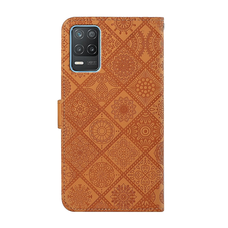 For OPPO Realme 8 5G Ethnic Style Embossed Pattern Leather Phone Case