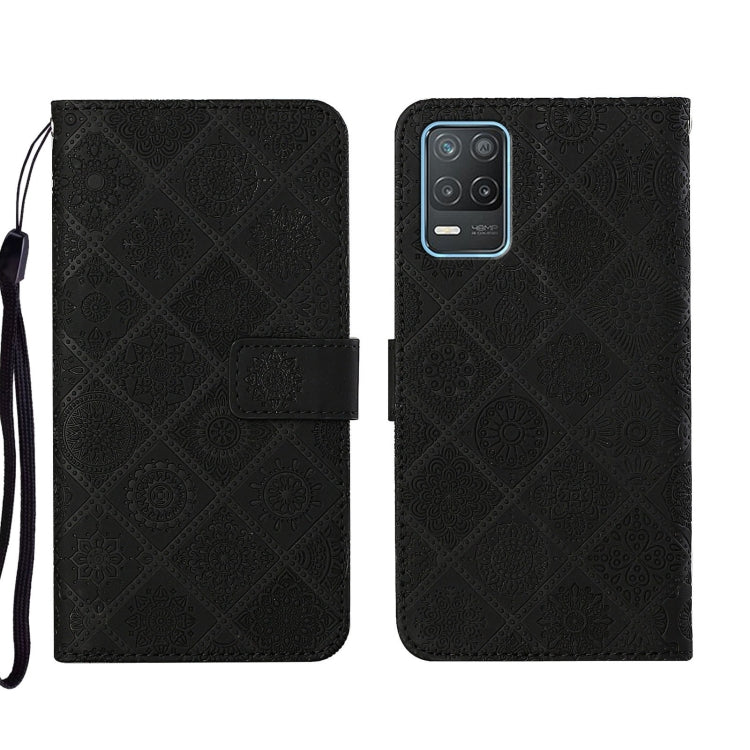 For OPPO Realme 8 5G Ethnic Style Embossed Pattern Leather Phone Case