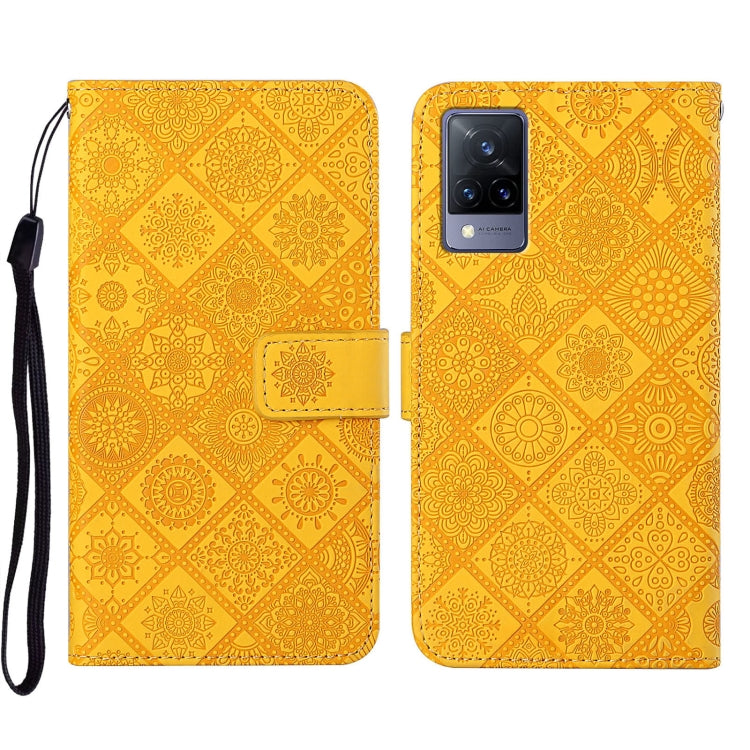 For vivo V21 Ethnic Style Embossed Pattern Leather Phone Case