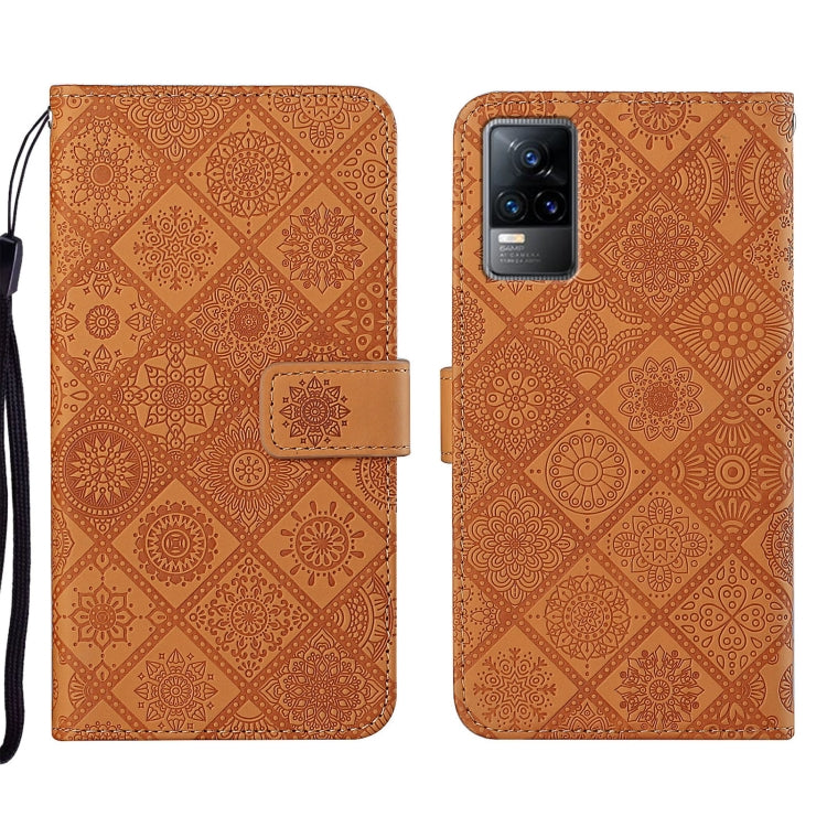 For vivo V21e 4G Ethnic Style Embossed Pattern Leather Phone Case