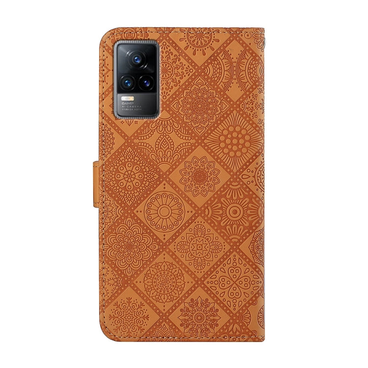 For vivo V21e 4G Ethnic Style Embossed Pattern Leather Phone Case