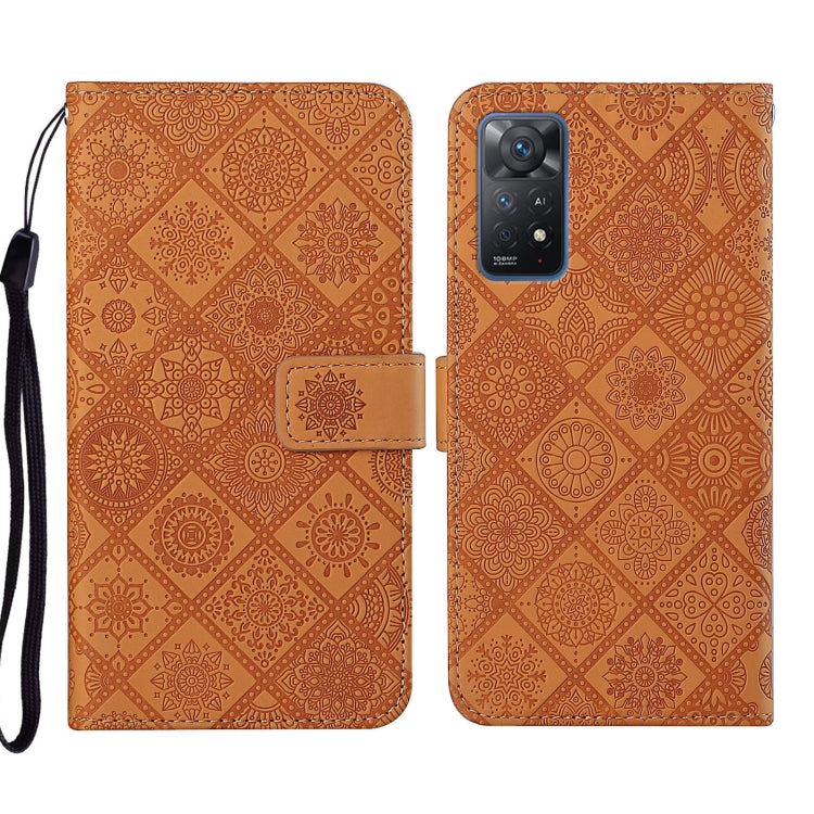 For Xiaomi Redmi Note 11 Pro Global Ethnic Style Embossed Pattern Leather Phone Case