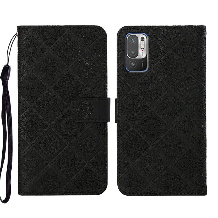 For Xiaomi Redmi Note 10 5G Ethnic Style Embossed Pattern Leather Phone Case