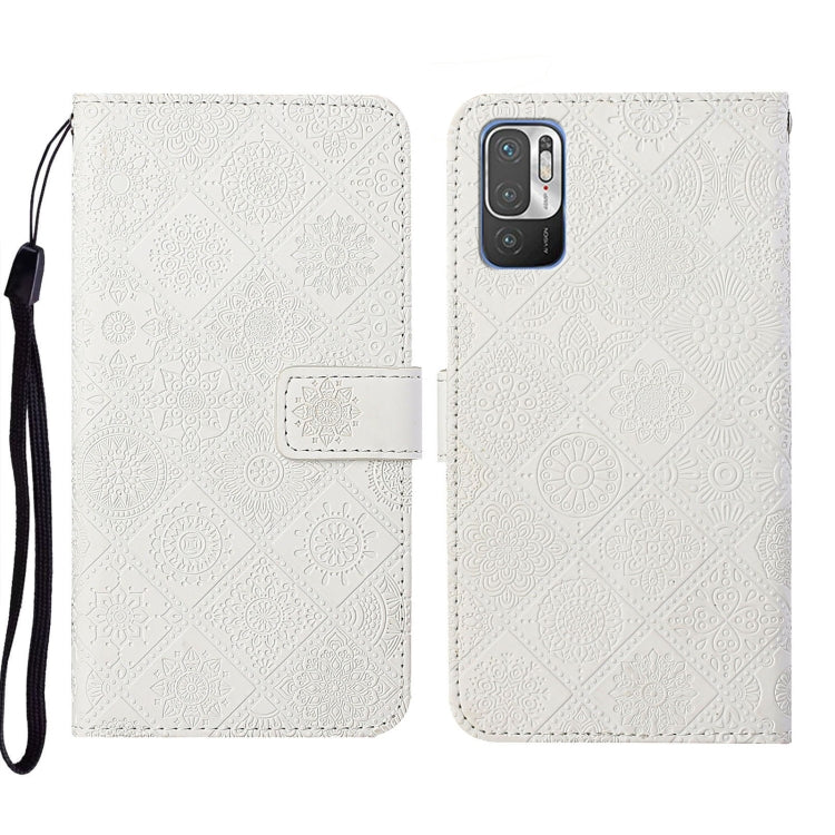 For Xiaomi Redmi Note 10 5G Ethnic Style Embossed Pattern Leather Phone Case