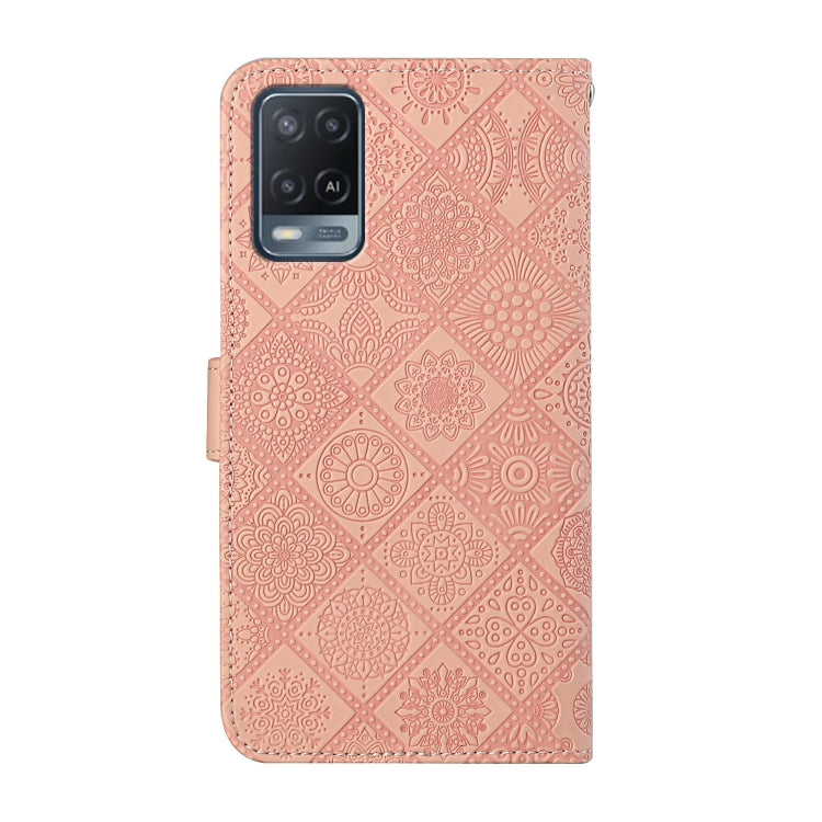 For OPPO A54 Ethnic Style Embossed Pattern Leather Phone Case