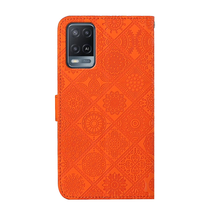 For OPPO A54 Ethnic Style Embossed Pattern Leather Phone Case