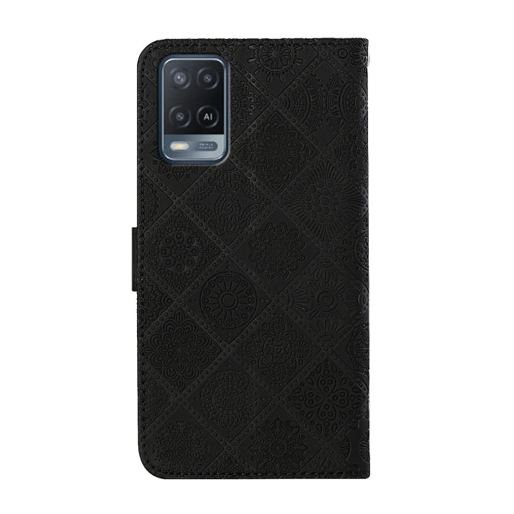 For OPPO A54 Ethnic Style Embossed Pattern Leather Phone Case