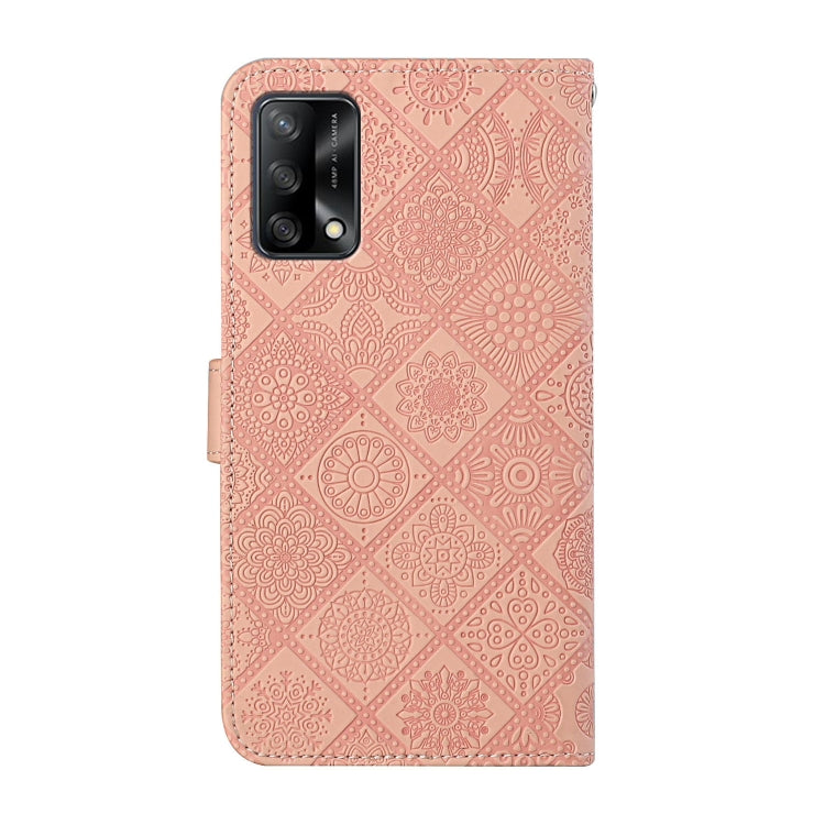 For OPPO A74 4G Ethnic Style Embossed Pattern Leather Phone Case