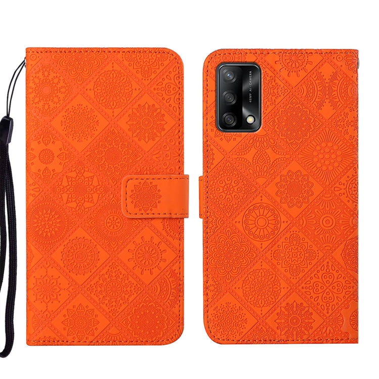 For OPPO A74 4G Ethnic Style Embossed Pattern Leather Phone Case