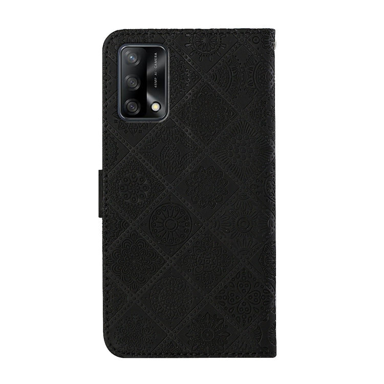 For OPPO A74 4G Ethnic Style Embossed Pattern Leather Phone Case