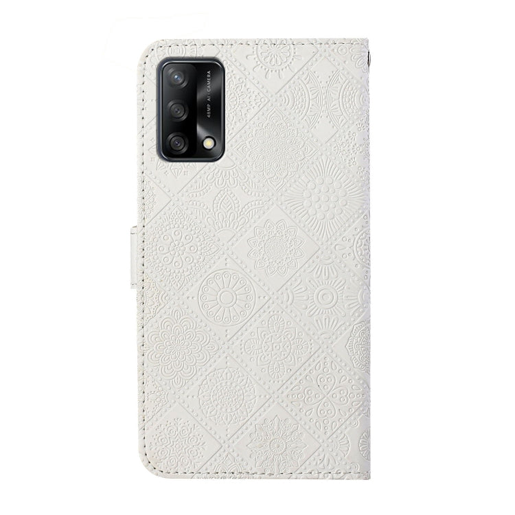 For OPPO A74 4G Ethnic Style Embossed Pattern Leather Phone Case