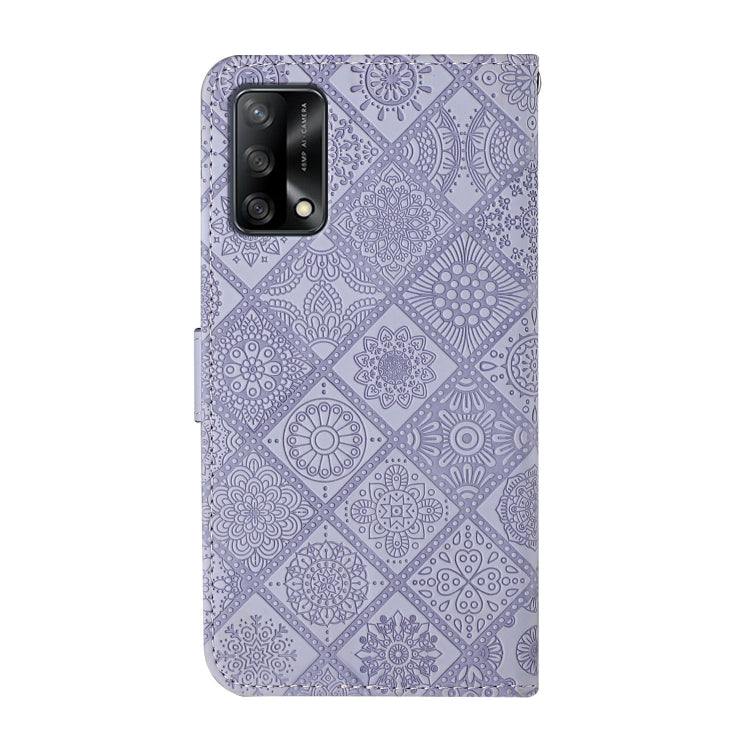 For OPPO A74 4G Ethnic Style Embossed Pattern Leather Phone Case