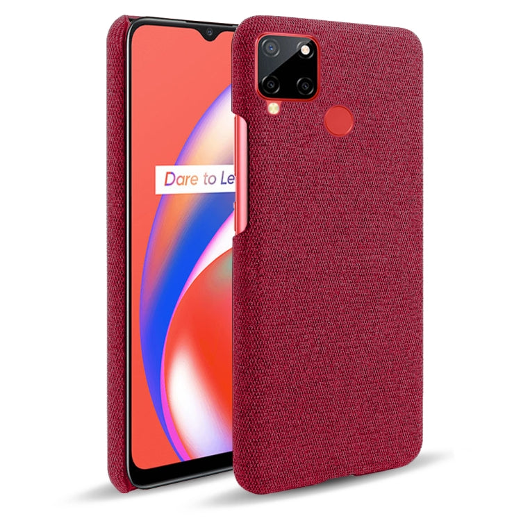For OPPO Realme C12 Cloth Texture PC + Nylon Back Case
