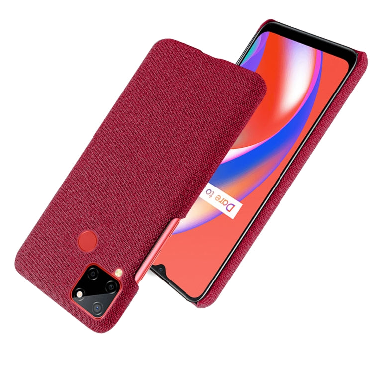 For OPPO Realme C12 Cloth Texture PC + Nylon Back Case
