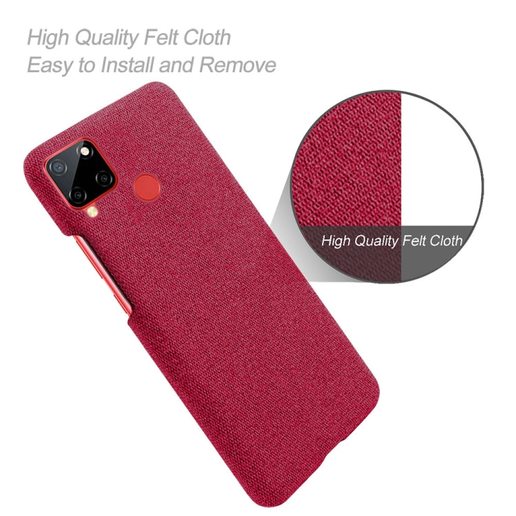 For OPPO Realme C12 Cloth Texture PC + Nylon Back Case