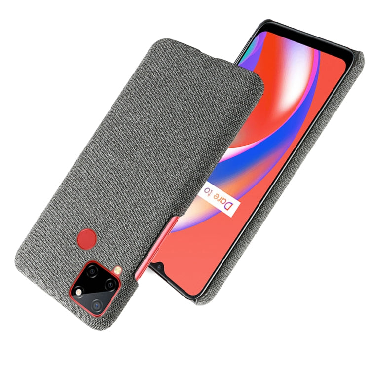 For OPPO Realme C12 Cloth Texture PC + Nylon Back Case