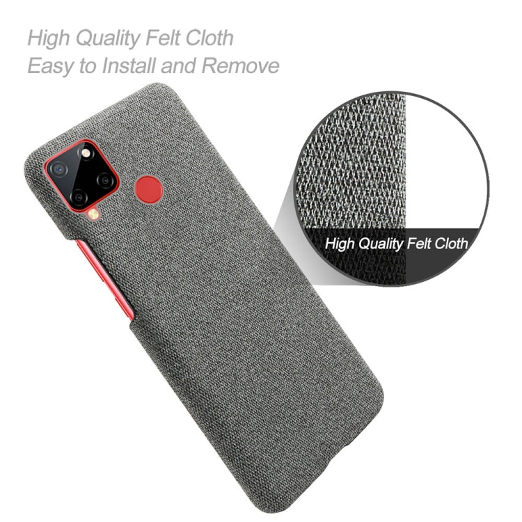 For OPPO Realme C12 Cloth Texture PC + Nylon Back Case