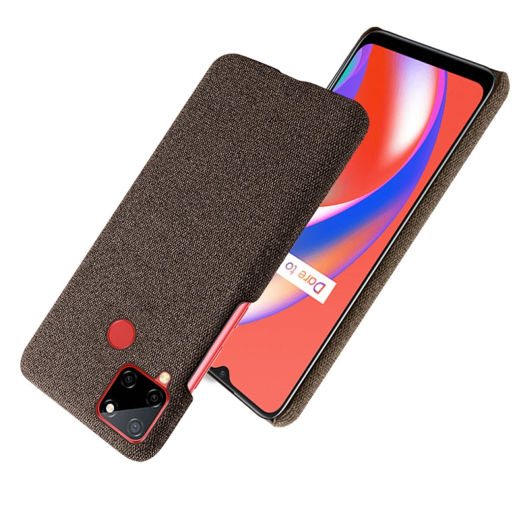 For OPPO Realme C12 Cloth Texture PC + Nylon Back Case